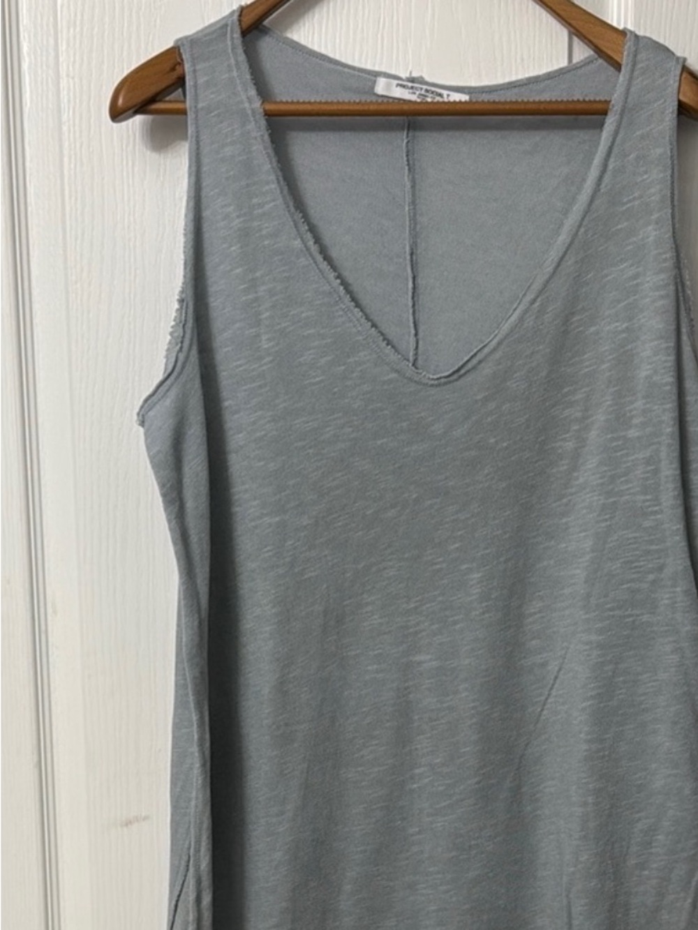Project Social Light Gray V-Neck Tank Top